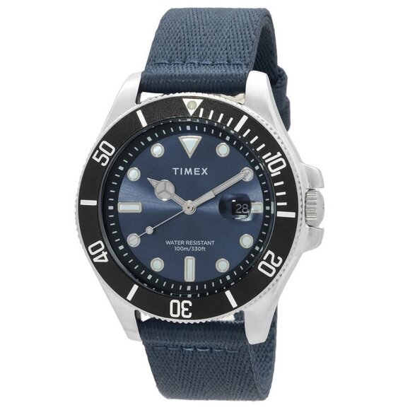 NWT Authentic Timex Harborside Coast Quartz Blue Dial Men's Watch - Picture 2 of 4